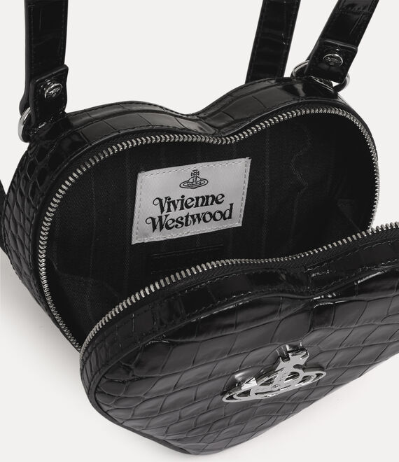 Vivienne Westwood Ella Heart Mini Backpack in BLACK